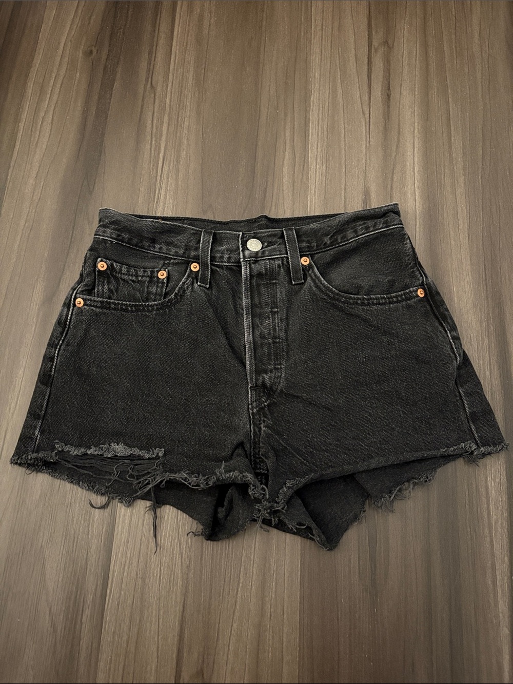 Levi's 501 Black High-Rise Shorts